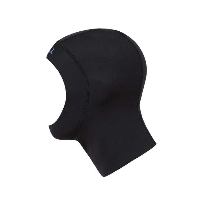 DIVE & SAIL DH-002 1mm Men and Women Swimming Caps Sunscreen Diving Cap Surfing Diving Headgear, Size: L(Black)