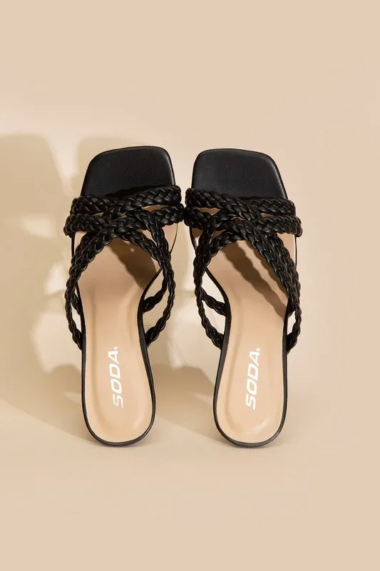 Double Cross Braided Heels