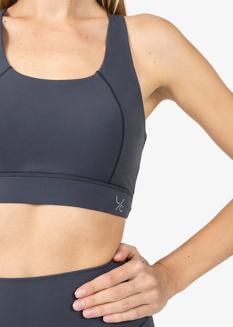 Elevate Life Crossback Bra Graphite