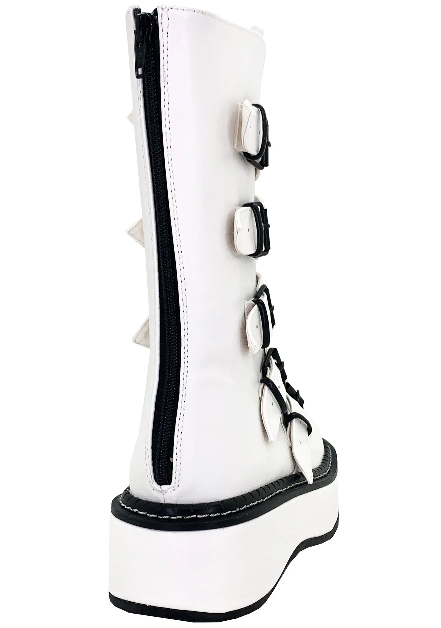 EMILY 330 Space Candy White Platform Boots