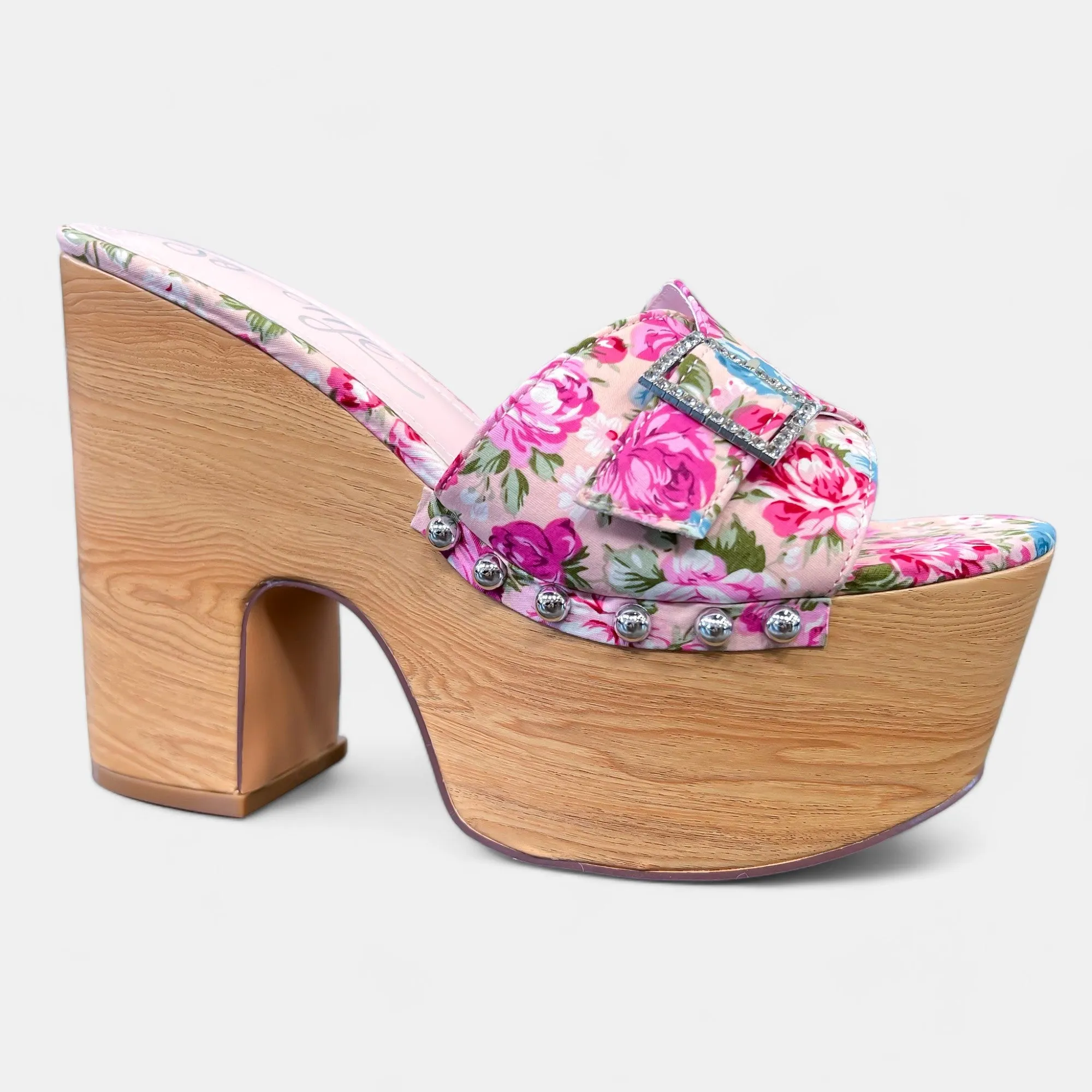 Floral Bloom Platform Heels