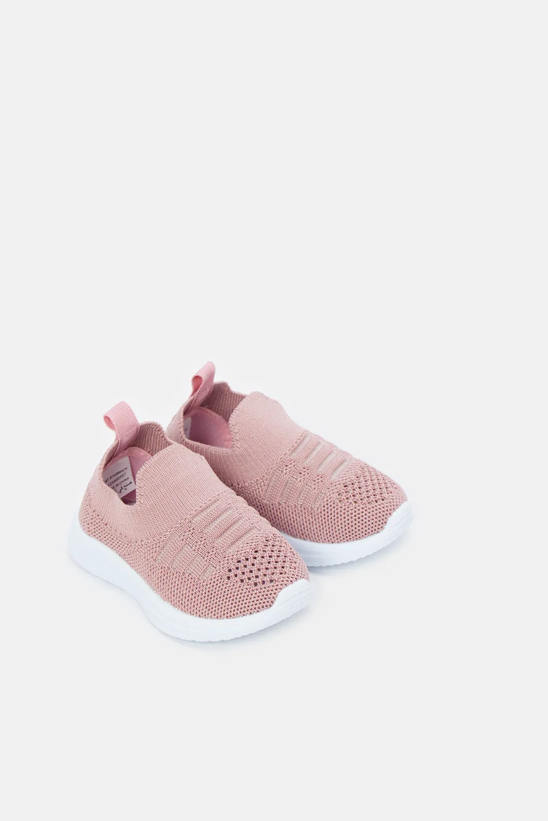 Girls Pink Slip-On Pump