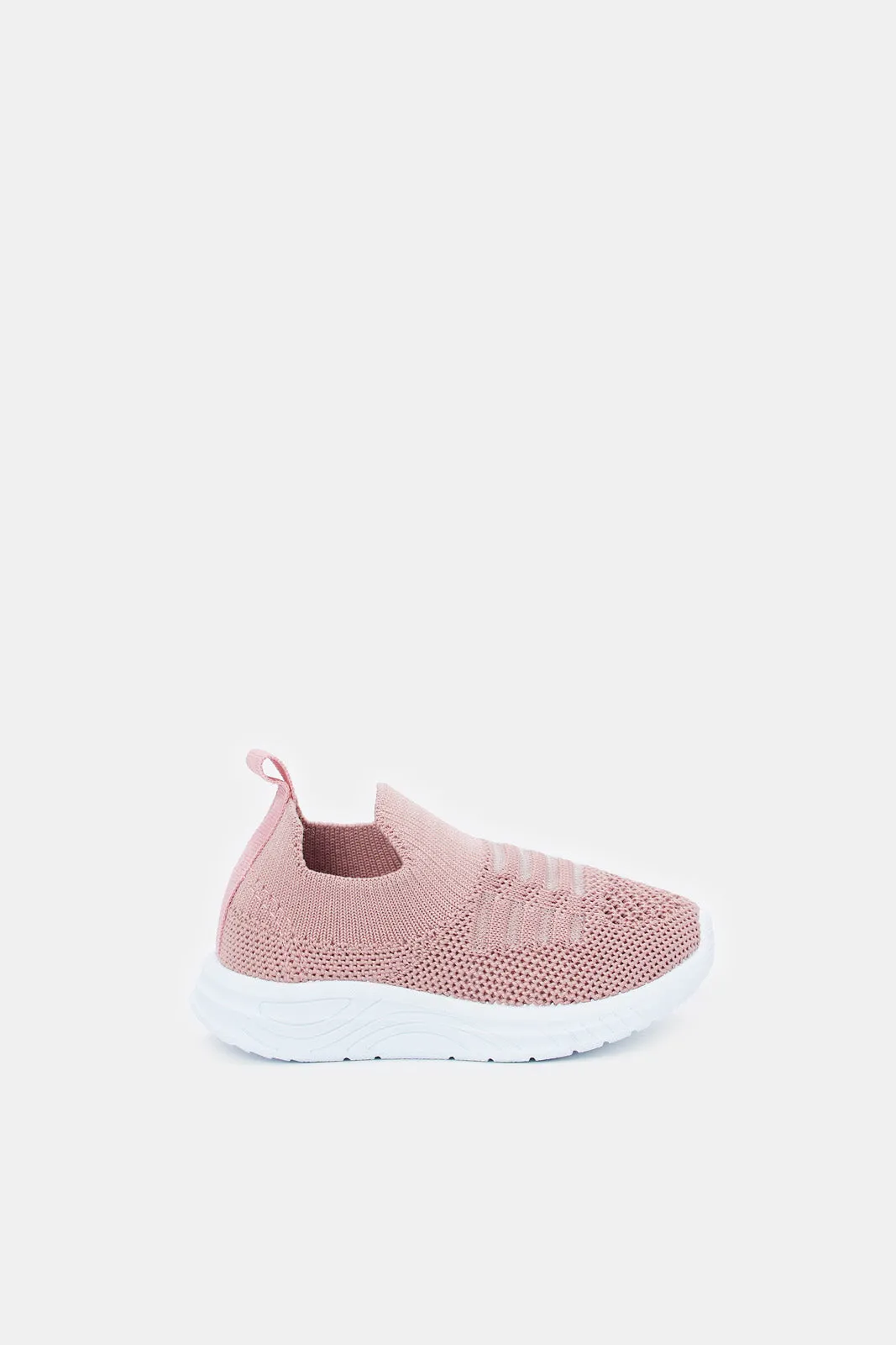 Girls Pink Slip-On Pump