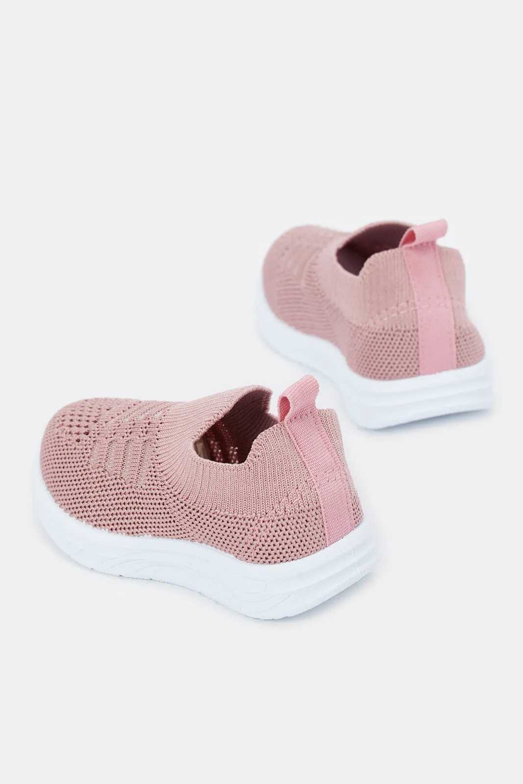 Girls Pink Slip-On Pump