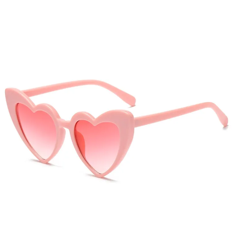 Heart Shape UV400 Polarized Sunglasses for Women(Pink)