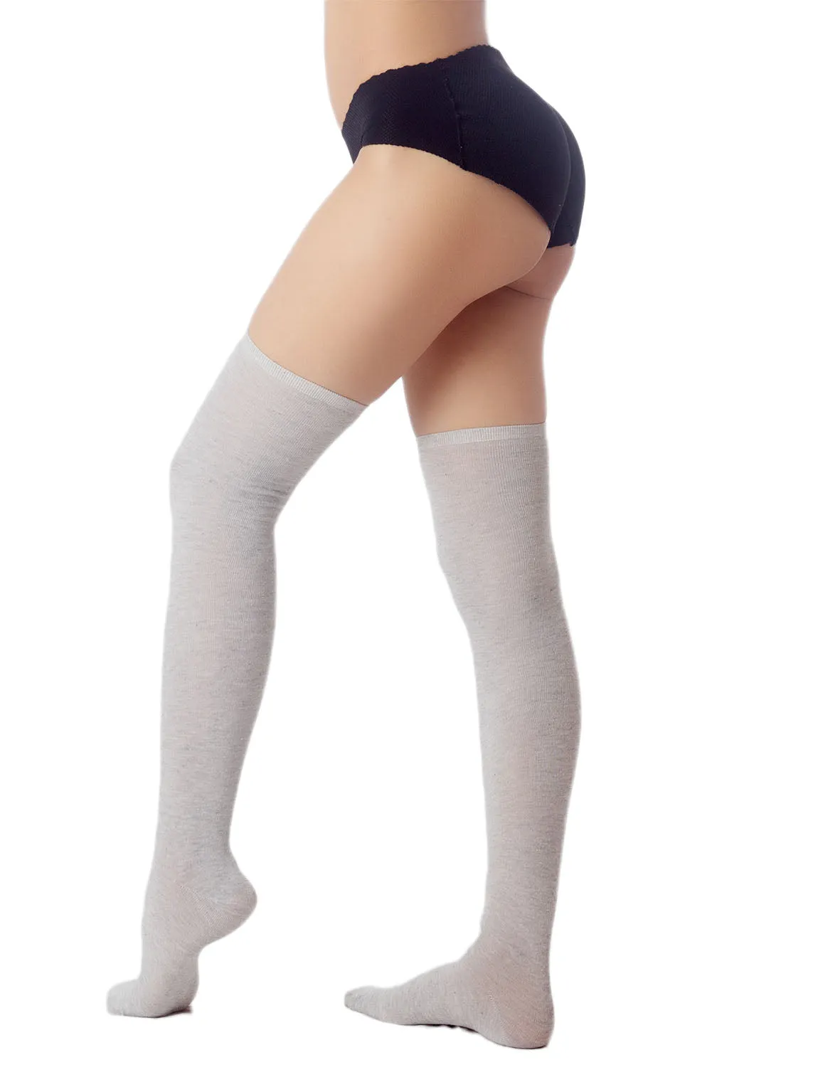 iB-iP Women's Navy Stripes Sports Football Style Hold-up Thigh High Long Socks