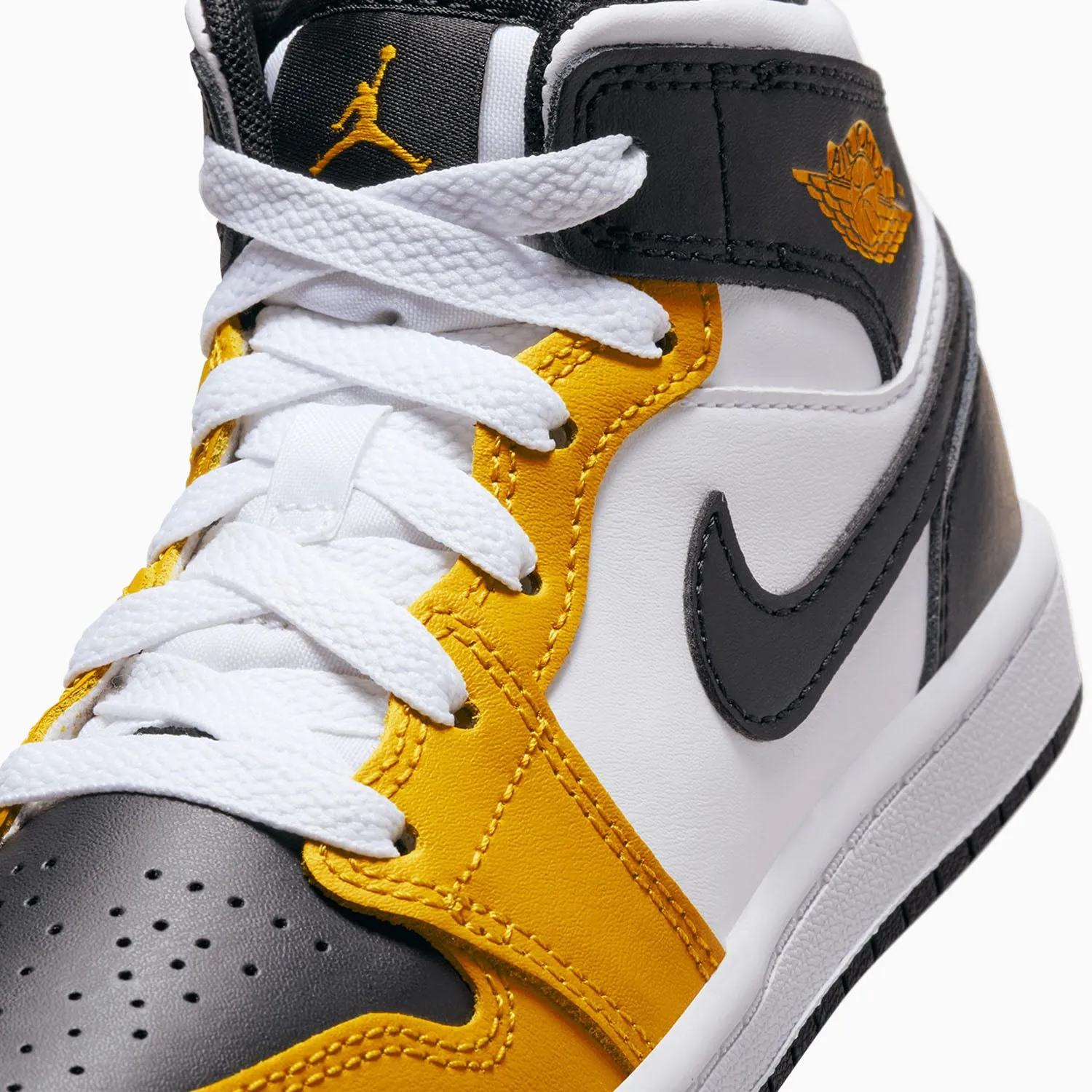 Kid's Air Jordan 1 Mid "Yellow Ochre" Pre School