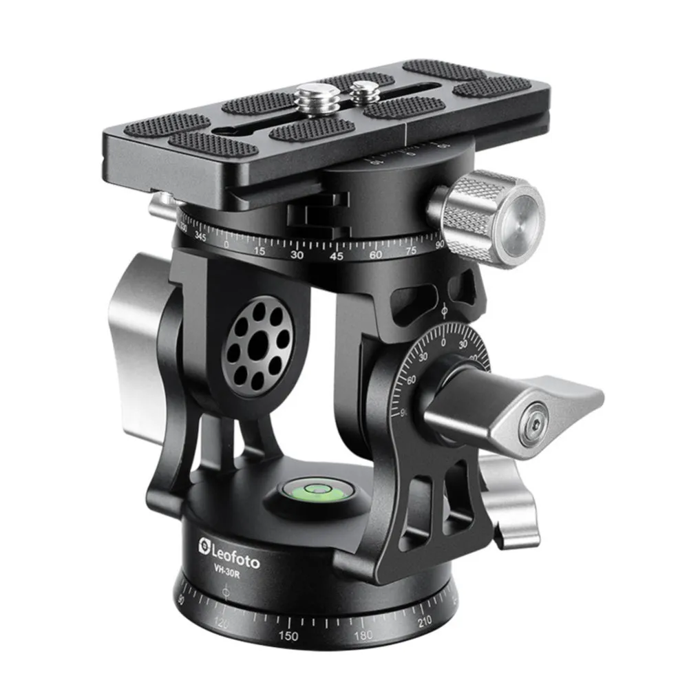 Leofoto VH-30R 2-Way Monopod Head with Panning Clamp and PU-100D Plate