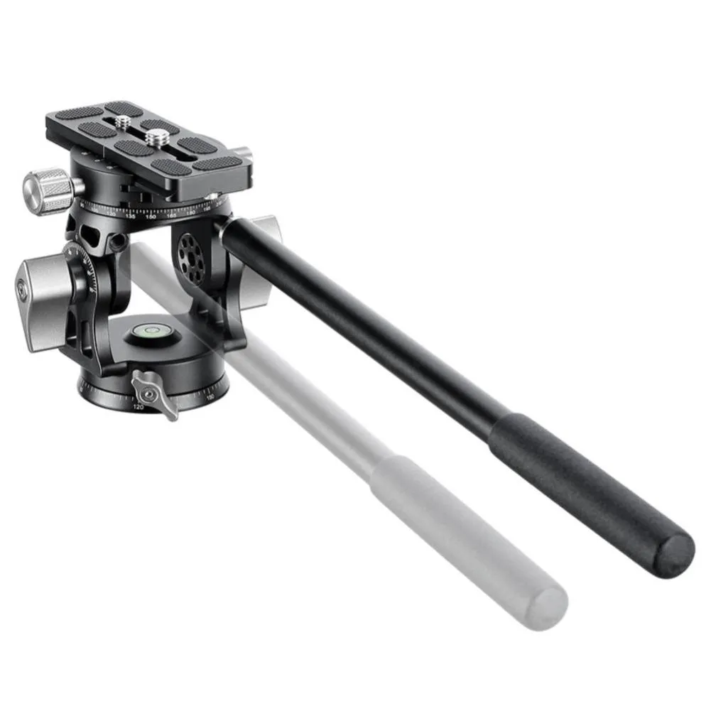 Leofoto VH-30R 2-Way Monopod Head with Panning Clamp and PU-100D Plate