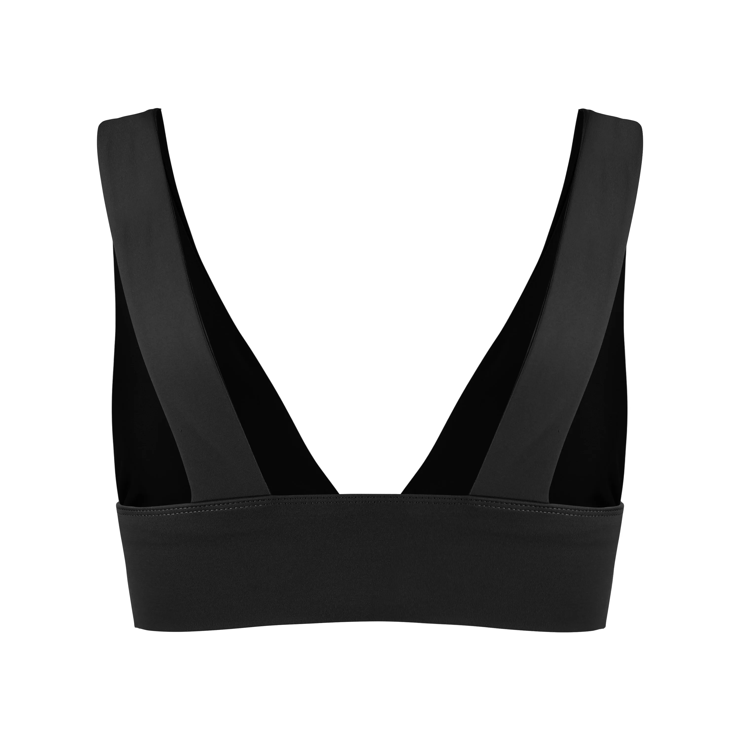 Lykke Deep Plunge Sports Bra | Recycled Nylon | Black