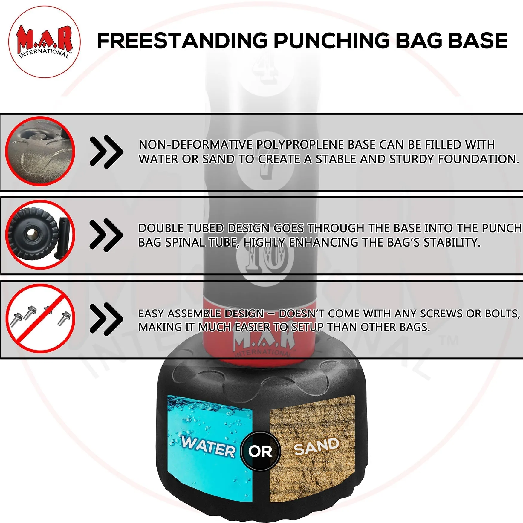 MAR-260D | X-Large Heavy Duty Freestanding Punch Bag