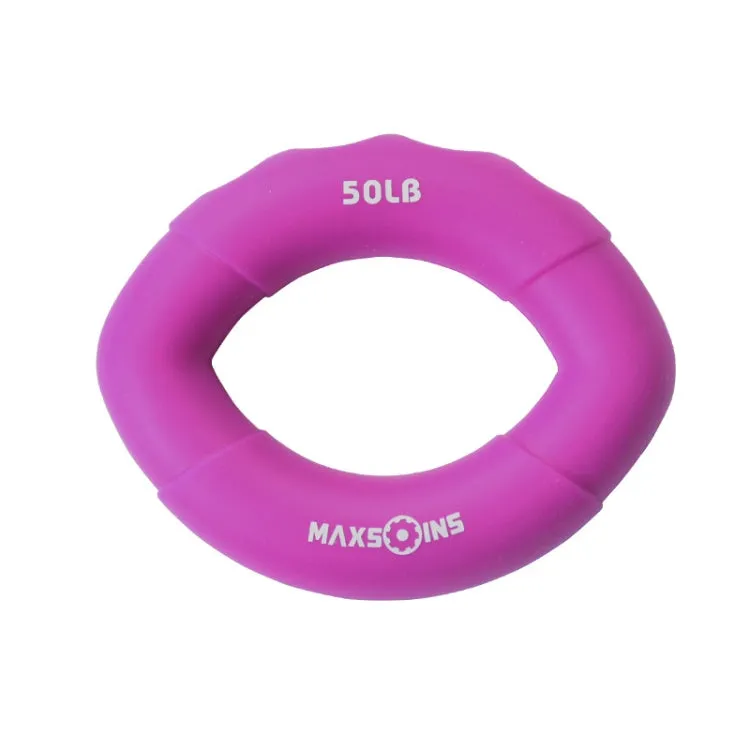 MAXSOINS MXO-009898 Silicone Finger Exercise Grip Device Olive Shape Rehabilitation Finger Pinch Device, Specification: 50LB(Purple)