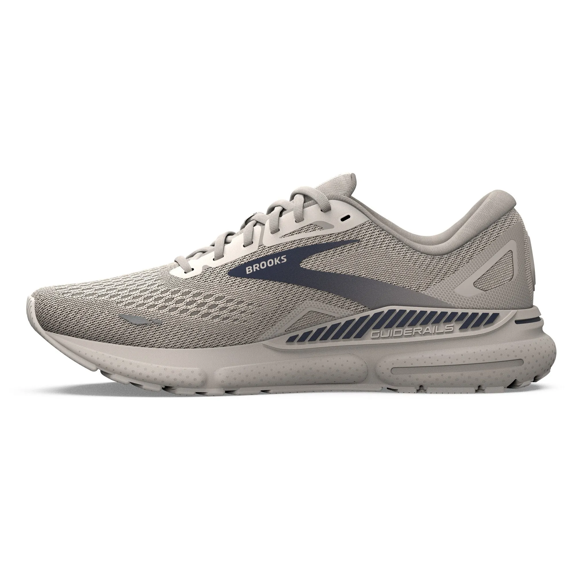 Men's Brooks Adrenaline GTS 23 Running Shoe in Crystal Grey/Surf the Web/Grey