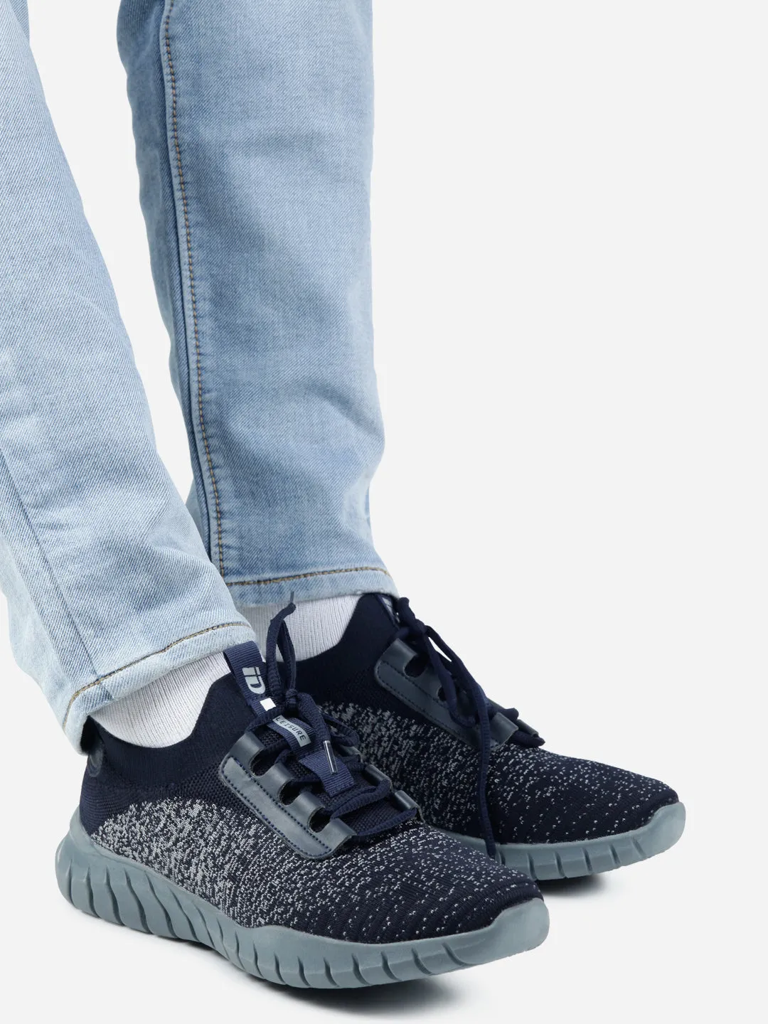 Men's Navy Lace Up Sneaker (ID7521)