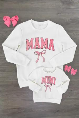 Mom & Me - "Mama & Mini" Pink Bow Top