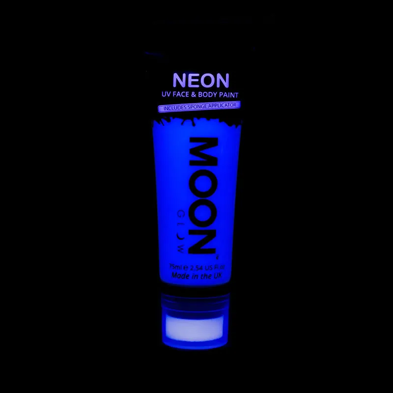 Moon Glow 75ml Neon UV Face & Body Paint Blue