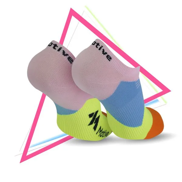 Motive Sock Speed Performance Velocity Liner 3D - Pink/Yellow