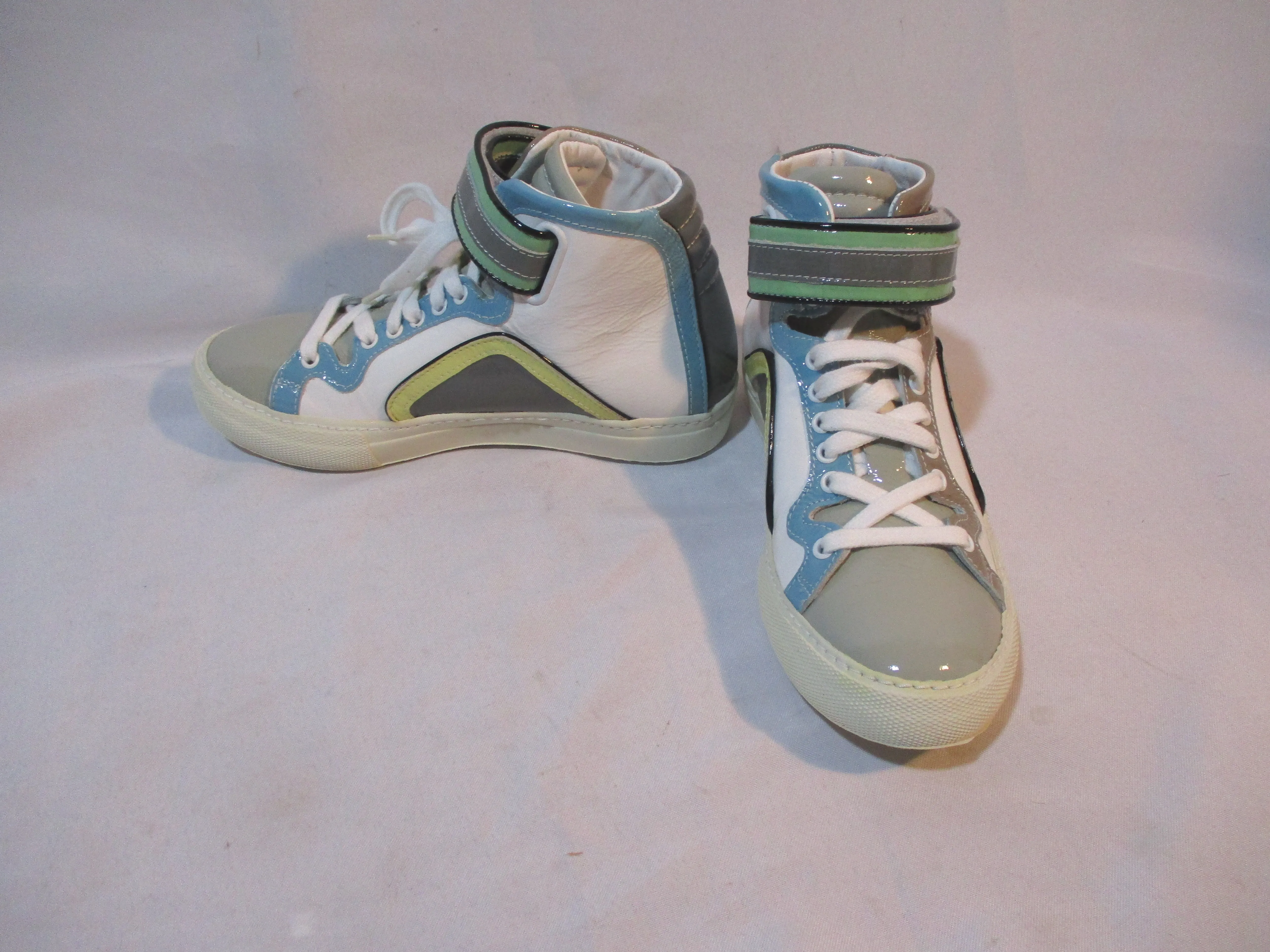 NEW PIERRE HARDY PATENT LEATHER Sneaker TRAINER 36 MULTI Womens Sport Shoe