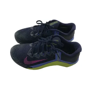 Nike Metcon 6 trainers shoe size UK 6.5 navy blue and purple with laces