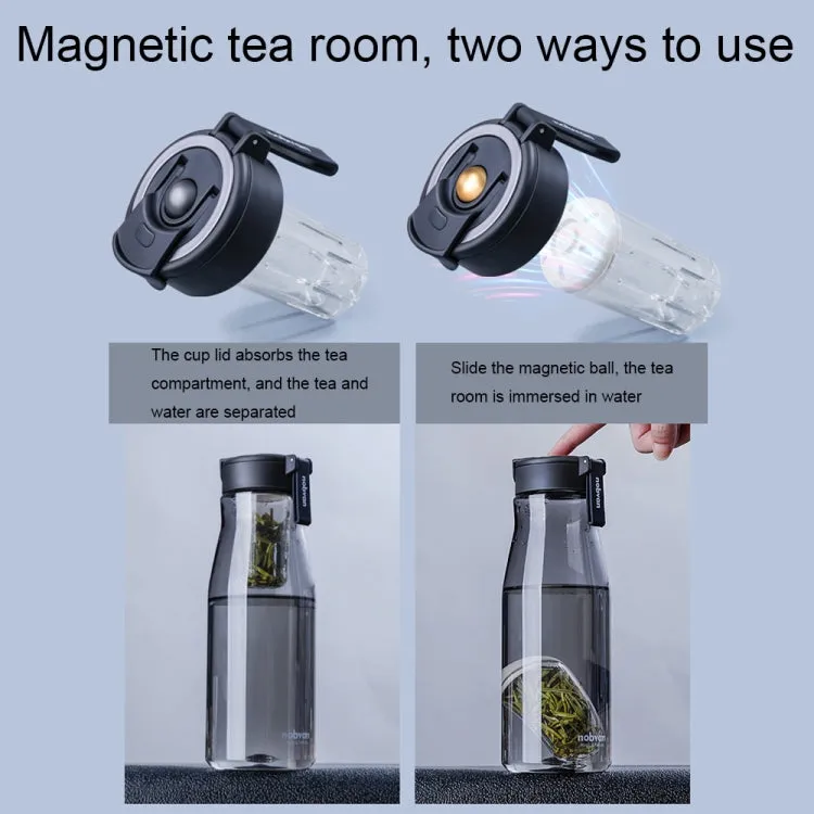 Nobvan Magic Ball Magnetic Bomb Tea Warehouse Tritan Large Capacity Sports Cup, Style: 1200ml (Gray)