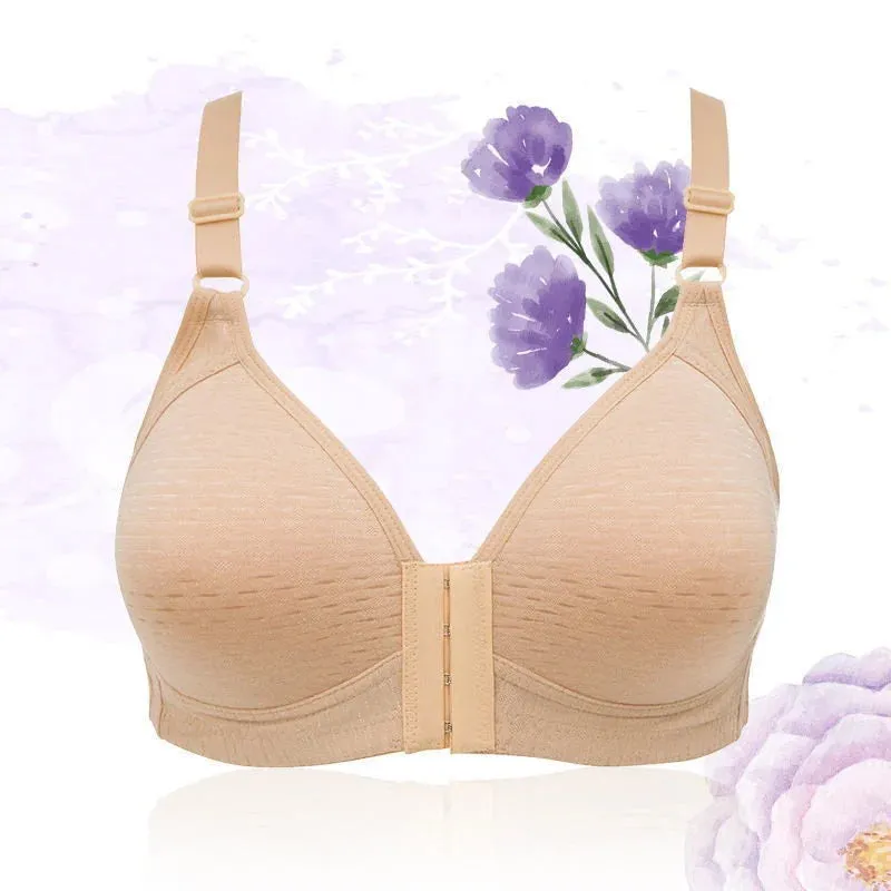 OCW Women Bra Front Buckle Wireless Breast Shaping Breathable Casual Plus Size