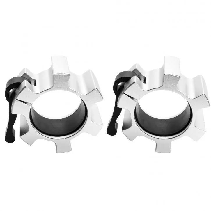 Pair of Olympic Quick Release Collars - Silver 50/51 mm