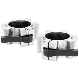 Pair of Olympic Quick Release Collars - Silver 50/51 mm