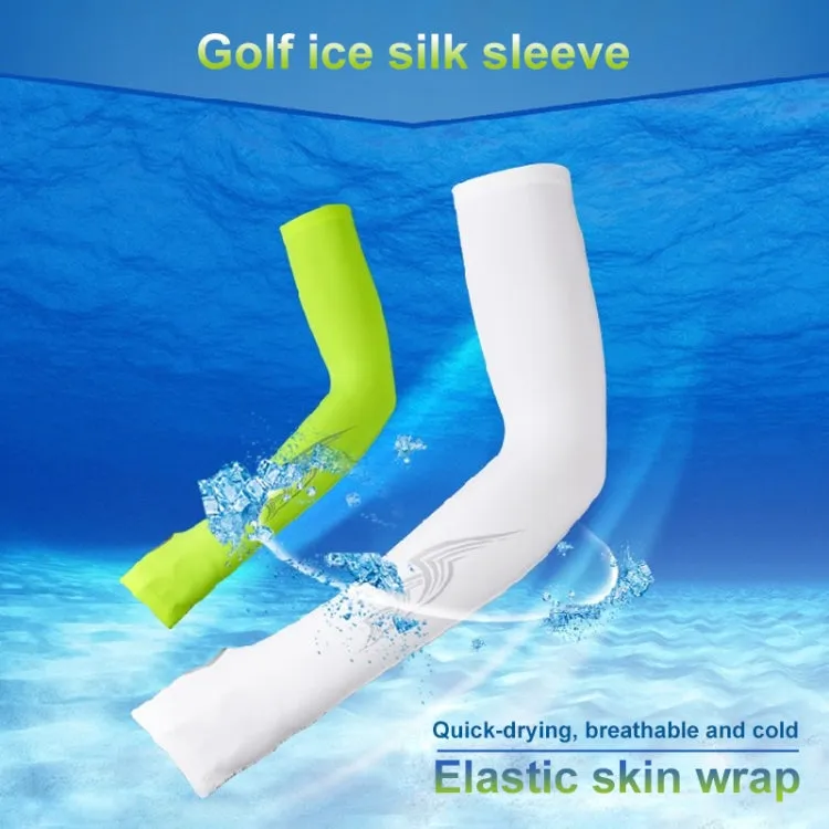 PGM Golf Sunscreen Breathable Sports Cuff Sleeve(White)