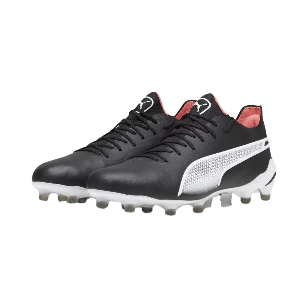 Puma King Ultimate FG/AG Football Boots (Black/White/Fire Orchard)