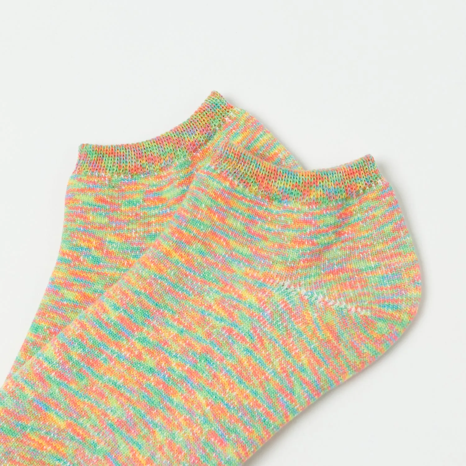 RoToTo Washi Pile Short Sock Kasuri - Prism