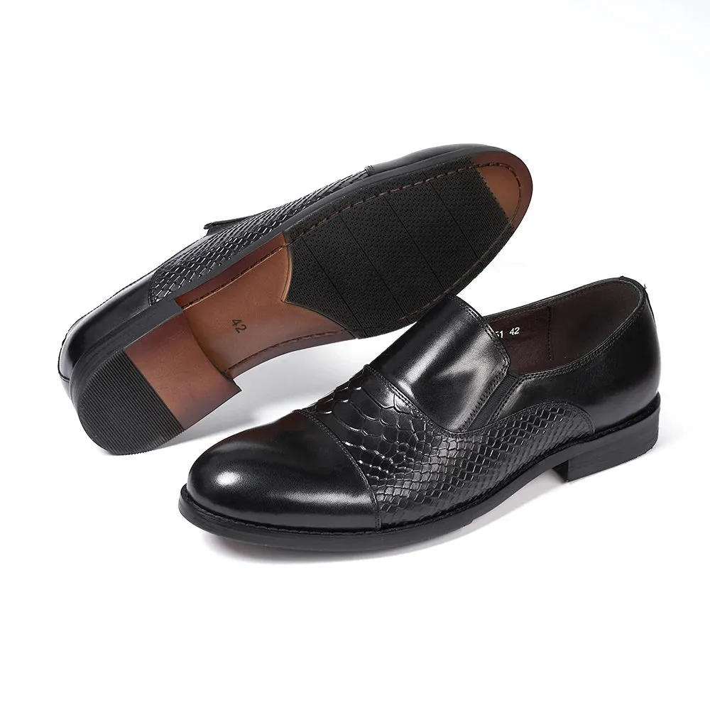 Snakeskin Pattern Formal Leather Shoes