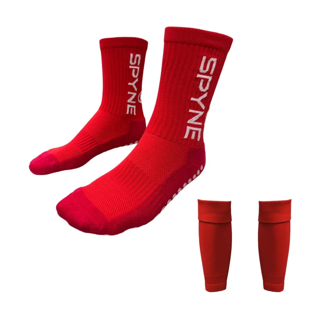 SPYNE Grip Sock/ Footless Sock Bundle- 2 Pack