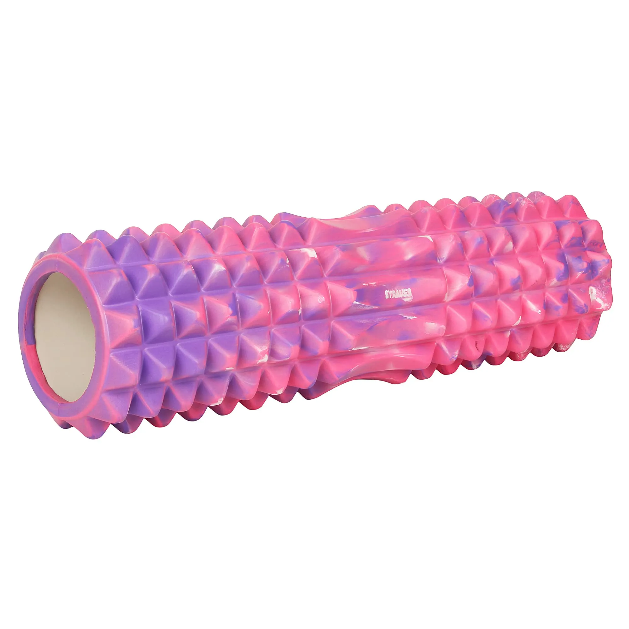 Strauss Grid Foam Roller | Eco-Friendly Spikes Foam Roller | Premium Eva Foam | Light Weight & Travel-Friendly Foam Roller for Relieve Muscle Tightness, Soreness & Inflammation ,33 CM (Multicolor Pink)