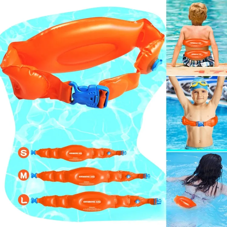 Swimming Auxiliary Belt Inflatable High Buoyancy Floaties for Swim Learning Beginners, Size: S