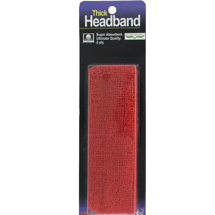 Thick 2-Ply Headband - Red