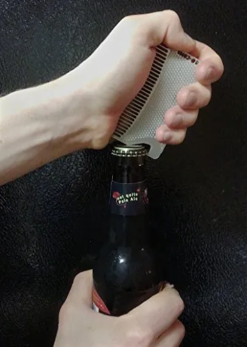 THIS COMB/BOTTLE OPENER THAT'S THE SAME SIZE AS A CREDIT CARD