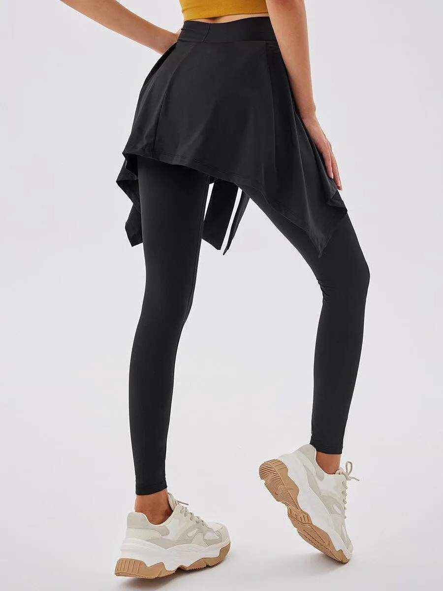 Tie Front High Waist Skinny Leggings