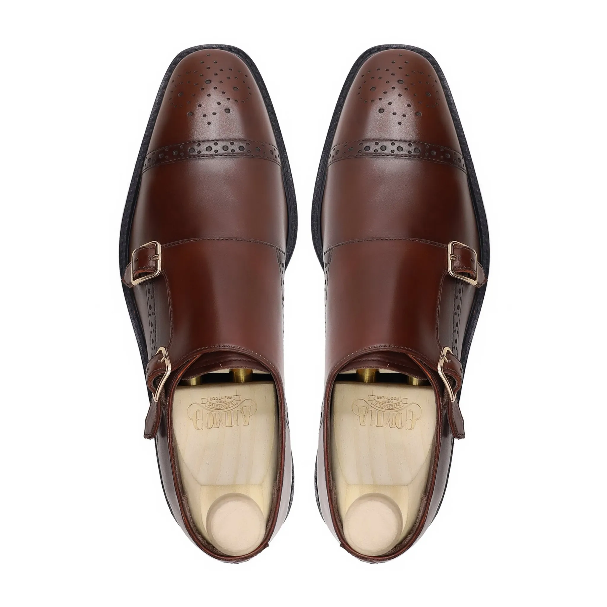 Timbuktu - Men's Brown Calf Leather Double Monkstrap