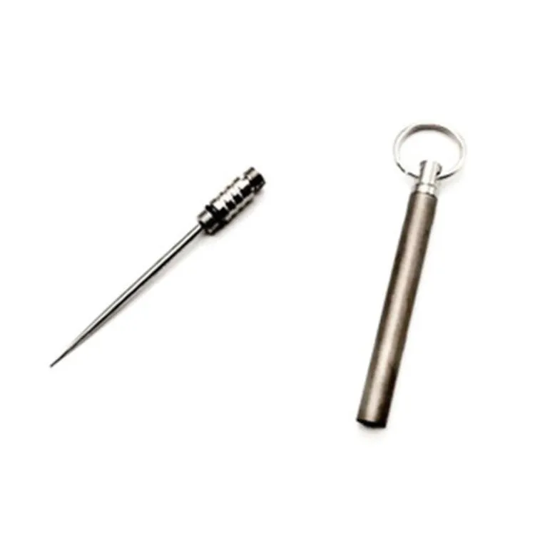 Titanium Alloy Integrated Toothpick Holder Portable Non-Disposable Toothpicks