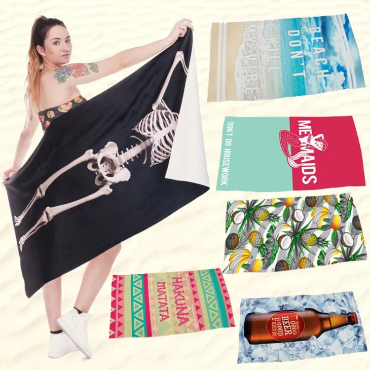 TWA34132 Active Printed Beach Towel Fashion 3D Digital Printed Bath Towel