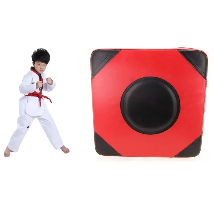 Two-color Imitation Leather Square Thickened Boxing Training Wall Target, Specification: 40x40x10 (Magic Stickers)(Red Black)