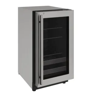 U-Line U2218BEVS13A 2218bev 18" Beverage Center With Stainless Frame Finish and Right-hand Hinge Door Swing and Lock (115 V/60 Hz)