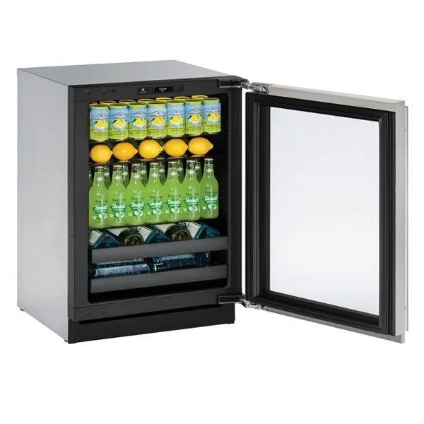 U-Line U3024BEVS00B 3024bev 24" Beverage Center With Stainless Frame Finish and Field Reversible Door Swing (115 V/60 Hz Volts /60 Hz Hz)