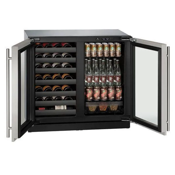 U-Line U3036BVWCS00B 3036bvwc 36" Beverage Center With Stainless Frame Finish (115 V/60 Hz)