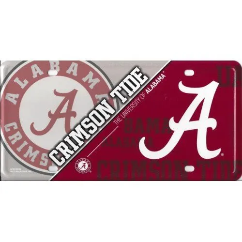 University of Alabama Crimson Tide Metal License Plate