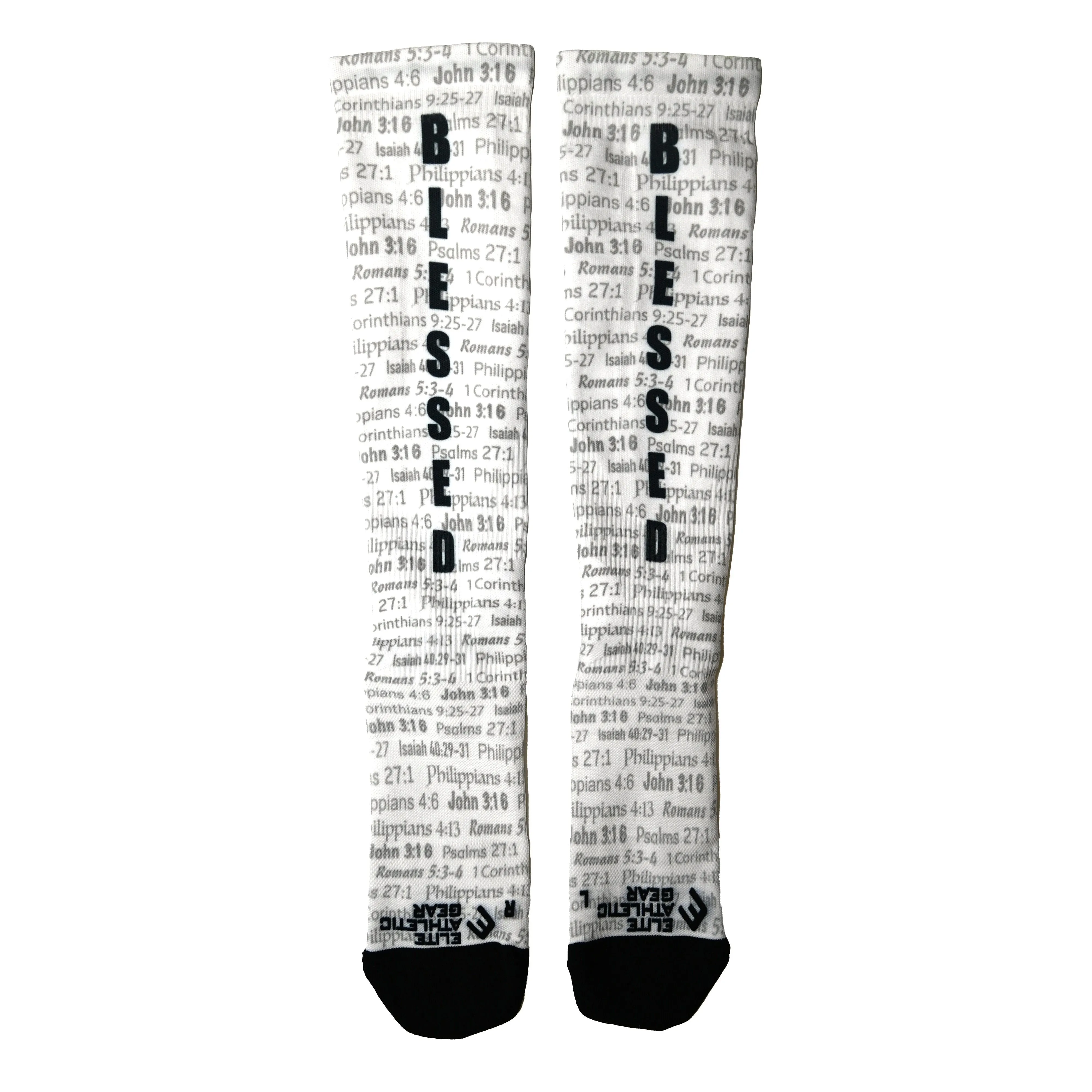 White BLESSED Compression Socks (20-30mmHg)