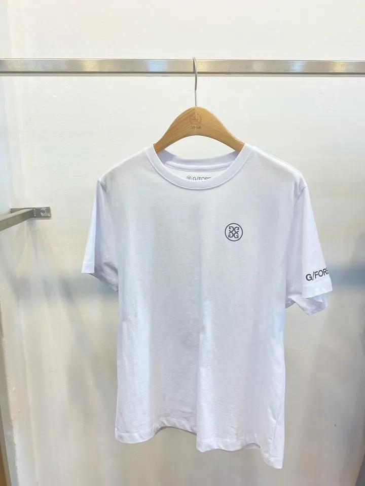 White golf shirt