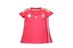 Women's Adidas Embroidered Logo Spain Striped Soccer Jersey