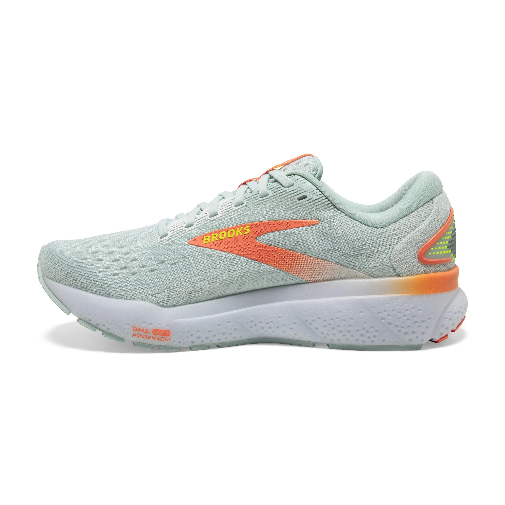 Women's Brooks Ghost 16 Road Running Shoe in Skylight/Coconut/Sunset