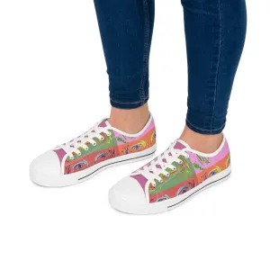 Women's Low Top Sneakers - "Woman Goes Pop!"